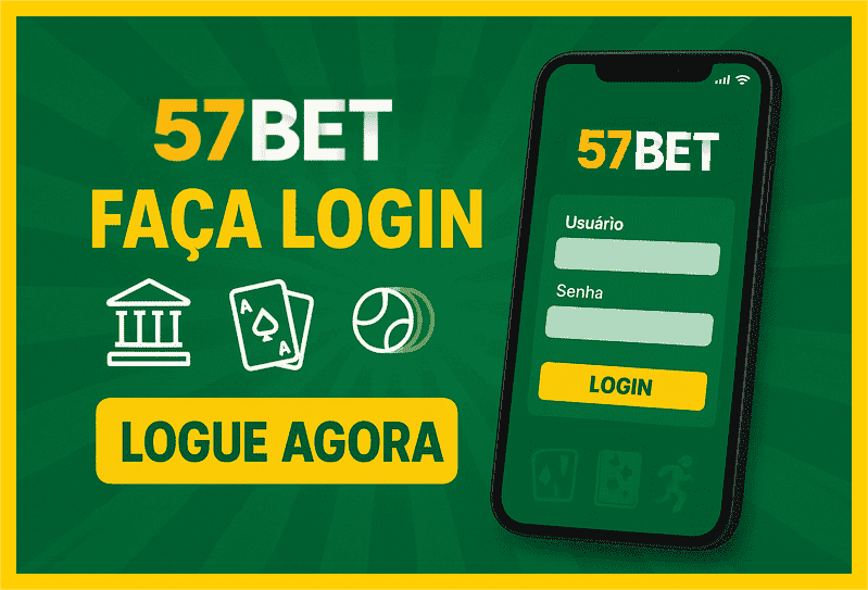 Imagem destacando login seguro na 57BET para novos usuários